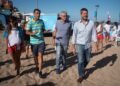 Verano 2023: Lammens y Barrera recorrieron la Playa Deportiva de Villa Gesell