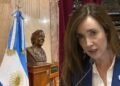 Víctoria Villarruel retiró un busto de Néstor Kirchner del Congreso