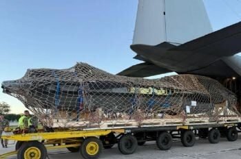 Llegó el primer avión F-16 para la Fuerza Aérea