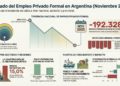 El empleo formal en Argentina continúa en descenso con una pérdida de 314.000 puestos desde la asunción de Milei