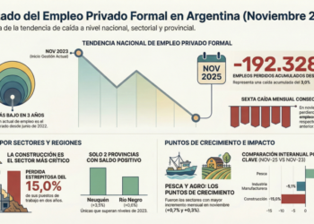 El empleo formal en Argentina continúa en descenso con una pérdida de 314.000 puestos desde la asunción de Milei