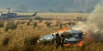 Un helicóptero destinado a la lucha contra incendios se desplomó en San Juan: fallecieron los siete ocupantes