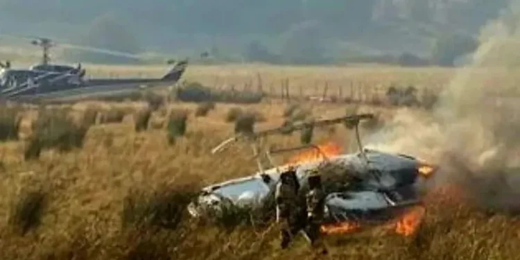 Un helicóptero destinado a la lucha contra incendios se desplomó en San Juan: fallecieron los siete ocupantes