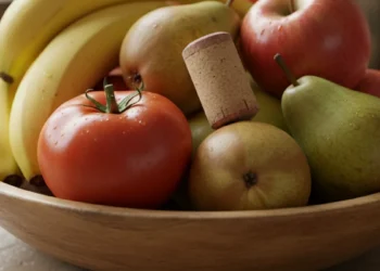 Estrategias para mantener las frutas frescas: el uso del corcho en el frutero