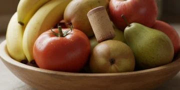 Estrategias para mantener las frutas frescas: el uso del corcho en el frutero