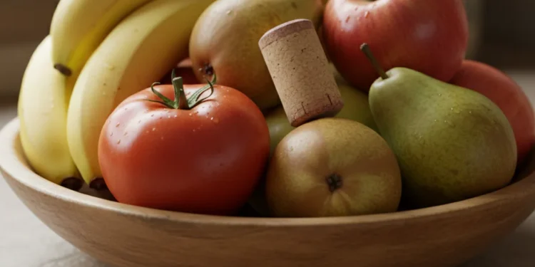 Estrategias para mantener las frutas frescas: el uso del corcho en el frutero