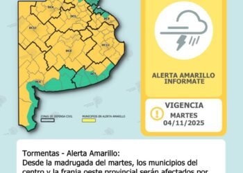 Alerta naranja en Buenos Aires y otras provincias por intensas tormentas y posibles granizadas